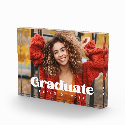 Klasse des Jahres 2024 Schule Moderner Abschluss Fotoblock (Rechts)