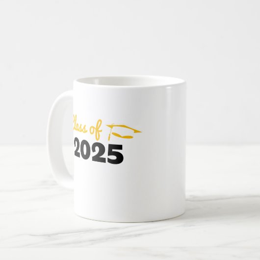 Klasse des Jahres 2025 Abschluss Kaffeetasse (Vorderseite Links)
