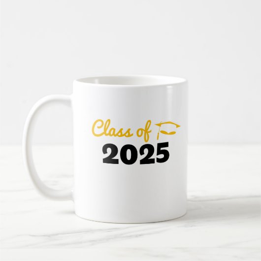 Klasse des Jahres 2025 Abschluss Kaffeetasse (Links)
