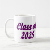 Klasse des lila Abschlusses 2025 Kaffeetasse (Links)