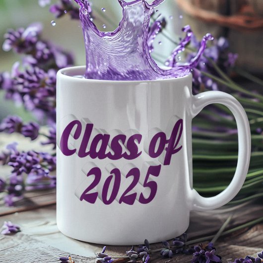 Klasse des lila Abschlusses 2025 Kaffeetasse