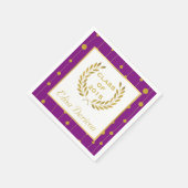 Klasse des lila Abschlusses für den Goldlaurel 201 Serviette (Ecke)