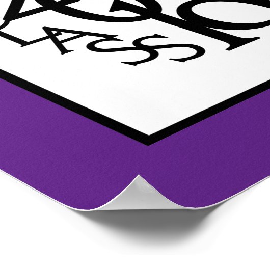 Klasse des Lila Autogrammes 2019 Abschluss Poster (Ecke)