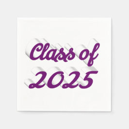 Klasse des lila Script-Abschlusses 2025 Serviette