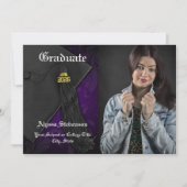 Klasse des Lila Tassel-Foto-Abschlusses 2025 Einladung (Vorderseite)