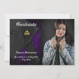 Klasse des Lila Tassel-Foto-Abschlusses 2025 Einladung