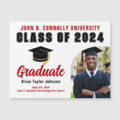 Klasse des Magnet für Red Graduate Foto Abschluss  (Vorderseite)