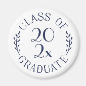 Klasse des Magnets Graduate Chic Navy für Typograf Magnet (Vorne)