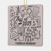 Klasse des Mathematikstudiums Abschluss 2023 Keramikornament (Links)