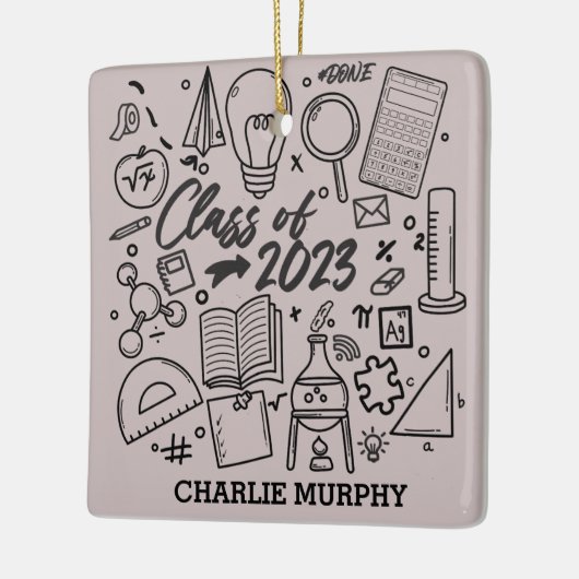 Klasse des Mathematikstudiums Abschluss 2023 Keramikornament (Links)