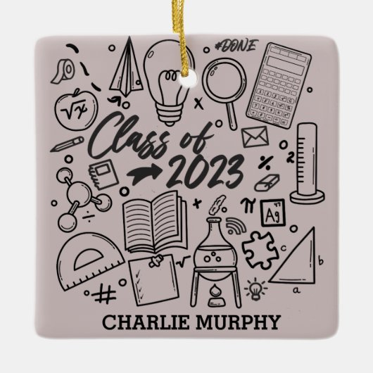 Klasse des Mathematikstudiums Abschluss 2023 Keramikornament (Vorderseite)