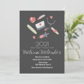 Klasse des Medical Nurse Graduate Pattern 2023 Einladung (Stehend Vorderseite)