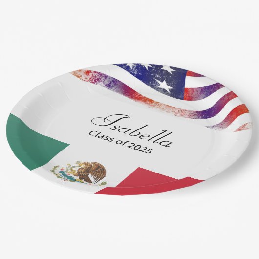 Klasse des mexikanischen Abschlusses 2023 Pappteller (Schrägansicht)