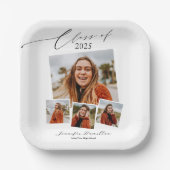 Klasse des Minimalistischen Fotos Grad Party 2025 Pappteller (Vorderseite)