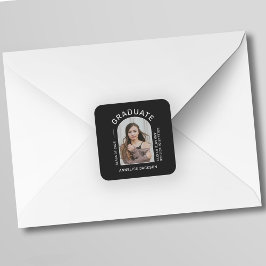 Klasse des minimalistischen Fotos Quadratischer Aufkleber