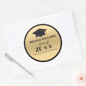 Klasse des modernen Black Hat Gold Hintergrunds 20 Runder Aufkleber (Umschlag)