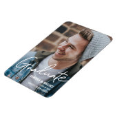 Klasse des modernen Fotos für männliche Graduate 2 Magnet (Linke Seite)