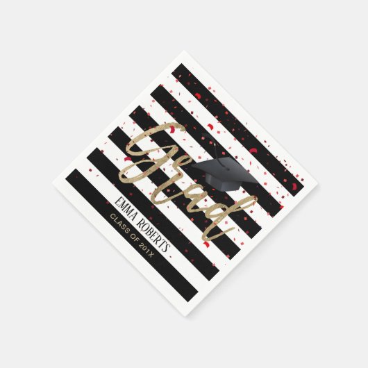 Klasse des modernen Streifen-Abschlusses 2019 Serviette (Ecke)