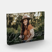 Klasse des modernen White Script-Abschlusses 2022 Fotoblock (Links)