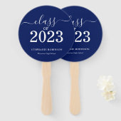 Klasse des Navy Blue Abschlusses 2023 Fächer (Vorne und Hinten)