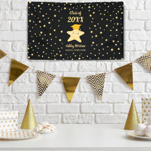 Klasse des Niedlichen Schwarz- und Gold-Star-Absch Banner
