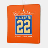 Klasse des Orange Blue und Gold Abschlüsse 2023 Keramikornament (Links)