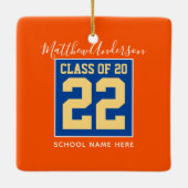 Klasse des Orange Blue und Gold Abschlüsse 2023 Keramikornament (Rückseite)