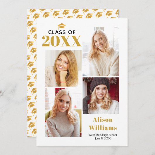 Klasse des Party für die Goldabstufung 2025 Einladung (Vorne/Hinten)