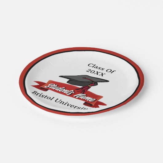 Klasse des Personalisierten Abschlusses 2023 Maroo Pappteller (Schrägansicht)