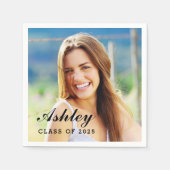 Klasse des Personalisierten Fotos mit Hochschulabs Serviette (Vorderseite)