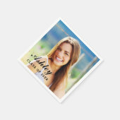 Klasse des Personalisierten Fotos mit Hochschulabs Serviette (Ecke)