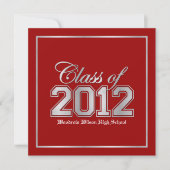 Klasse des Premium Red / Silver Abschlusses 2012 Einladung (Vorderseite)