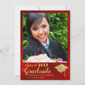 Klasse des Red and Gold Foto Abschlüsse 2025 Ankündigung (Vorderseite)