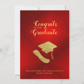 Klasse des Red and Gold Foto Abschlüsse 2025 Ankündigung (Rückseite)