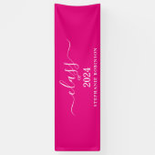 Klasse des rosa einfachen Abschlusses 2024 Banner (Vertikal)