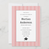 Klasse des roten Abschluss-Fotos der Schreibmaschi Einladung (Rückseite)