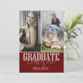 Klasse des roten Abschlusses mit vier Fotos hinzuf Ankündigung (Stehend Vorderseite)