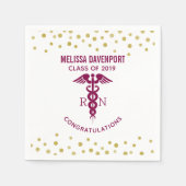 Klasse des roten Caduceus RN Symbol-Abschlusses mi Serviette (Vorderseite)