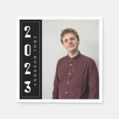 Klasse des Royal Black Graduation Party Fotos 2023 Serviette (Vorderseite)