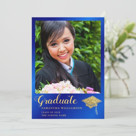 Klasse des Royal Blue-Gold-Abschlüsse für das Stud Ankündigung (Stehend Vorderseite)