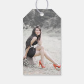 Klasse des Royal Lila Abschluss Fotos 2024 Geschenkanhänger (Rückseite)