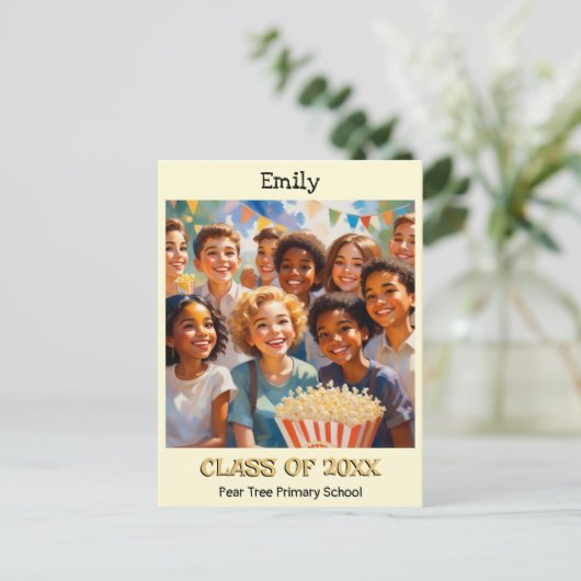 Klasse des Schulabbrechers Postkarte (Stehend Vorderseite)