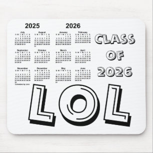 Klasse des Schuljahres 2026 von Janz White Mousepad