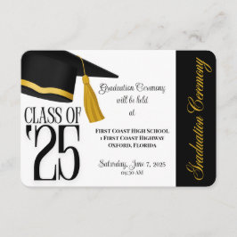 Klasse des Schwarz-Weiß-Abschlusses 2025 Begleitkarte