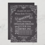 Klasse des Schwarz-weißen Abschlusses der Tafel 20 Einladung (Vorne/Hinten)