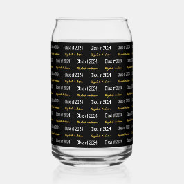 Klasse des Schwarz-weißen Goldes von Grad 2024 Dosenglas