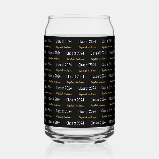 Klasse des Schwarz-weißen Goldes von Grad 2024 Dosenglas (Vorderseite)