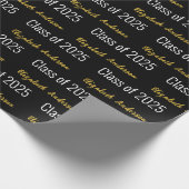 Klasse des Schwarz-weißen Goldes von Grad 2025 Geschenkpapier (Ecke)