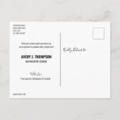 Klasse des Schwarzen Abschlusses 2024 Ankündigungspostkarte (Rückseite)