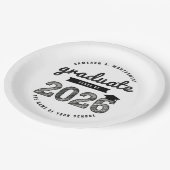 Klasse des Schwarzen Sketch Abschluss Grad Party 2 Pappteller (Schrägansicht)